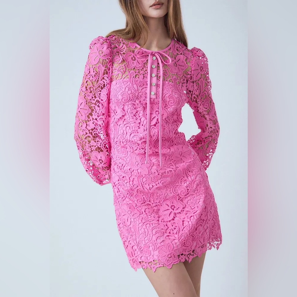 Endless Rose Lace Long Sleeve Minidress - Picture 2 of 3